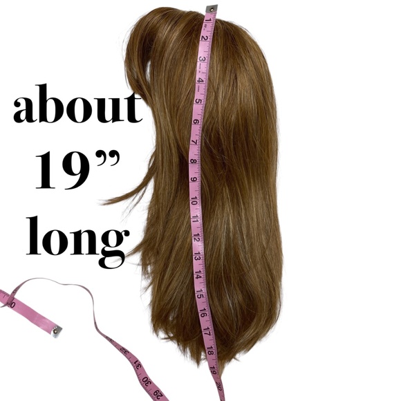 wig SHAKE-N-GO red / blonde 19" long average straight bangs synthetic 5.4oz Mod - Picture 9 of 17